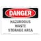 Signmission Safety Sign, OSHA Danger, 7" Height, Hazardous Waste Storage Area, Landscape OS-DS-D-710-L-2406 - alternate 1
